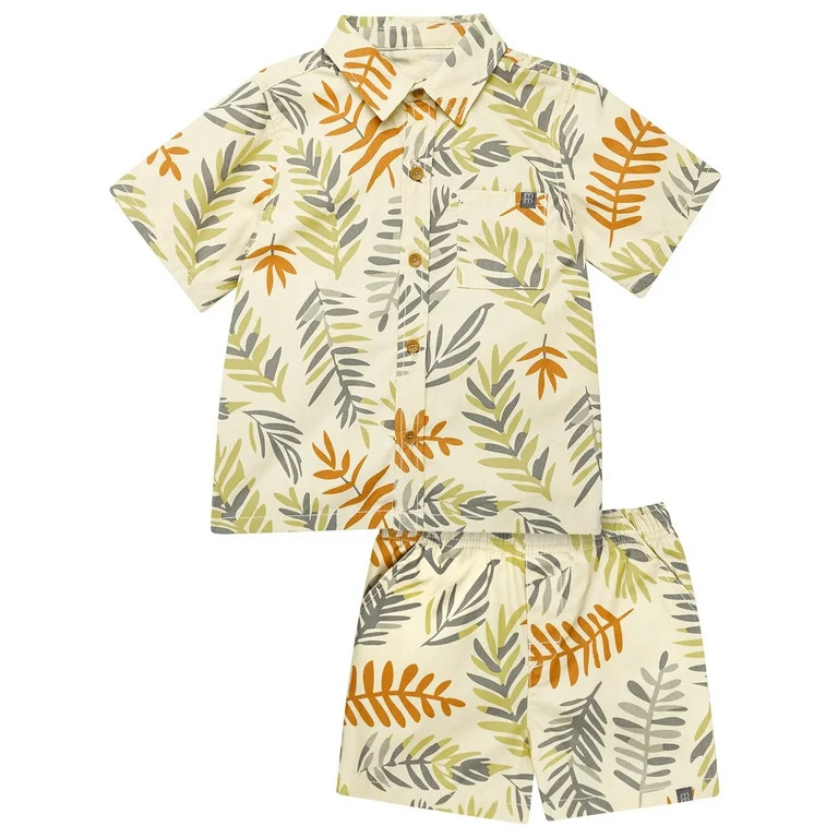 Modern Moments by Gerber Toddler Boy Resort Shirt and Short Outfit Set, 2-Piece, 12 Months - 5T | Walmart (US)