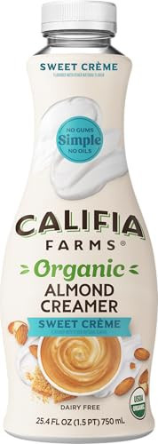 Califia Farms, Creamer Almond Sweet Creme Organic, 25.4 Fl Oz | Amazon (US)