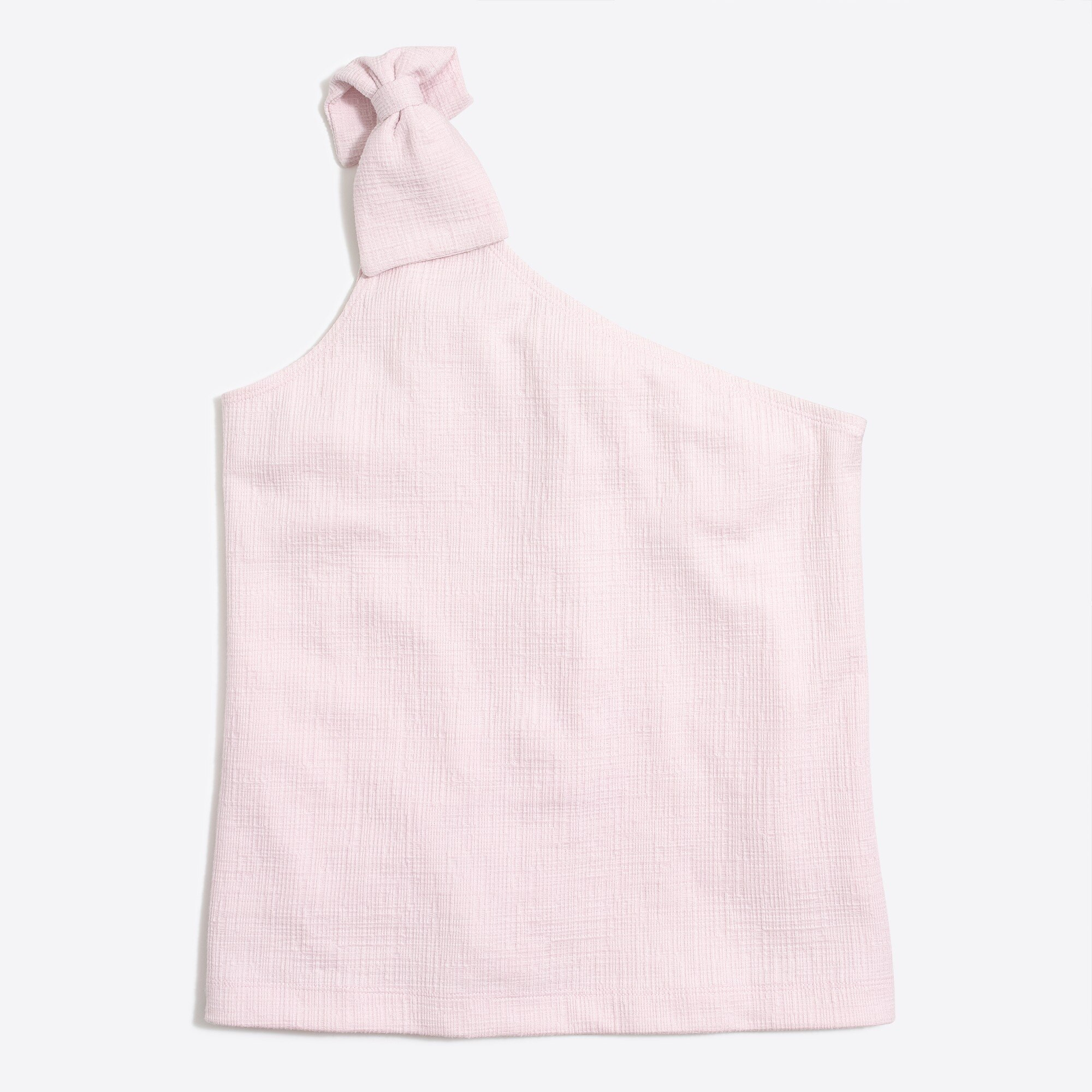 One-shoulder bow tank top | J.Crew Factory