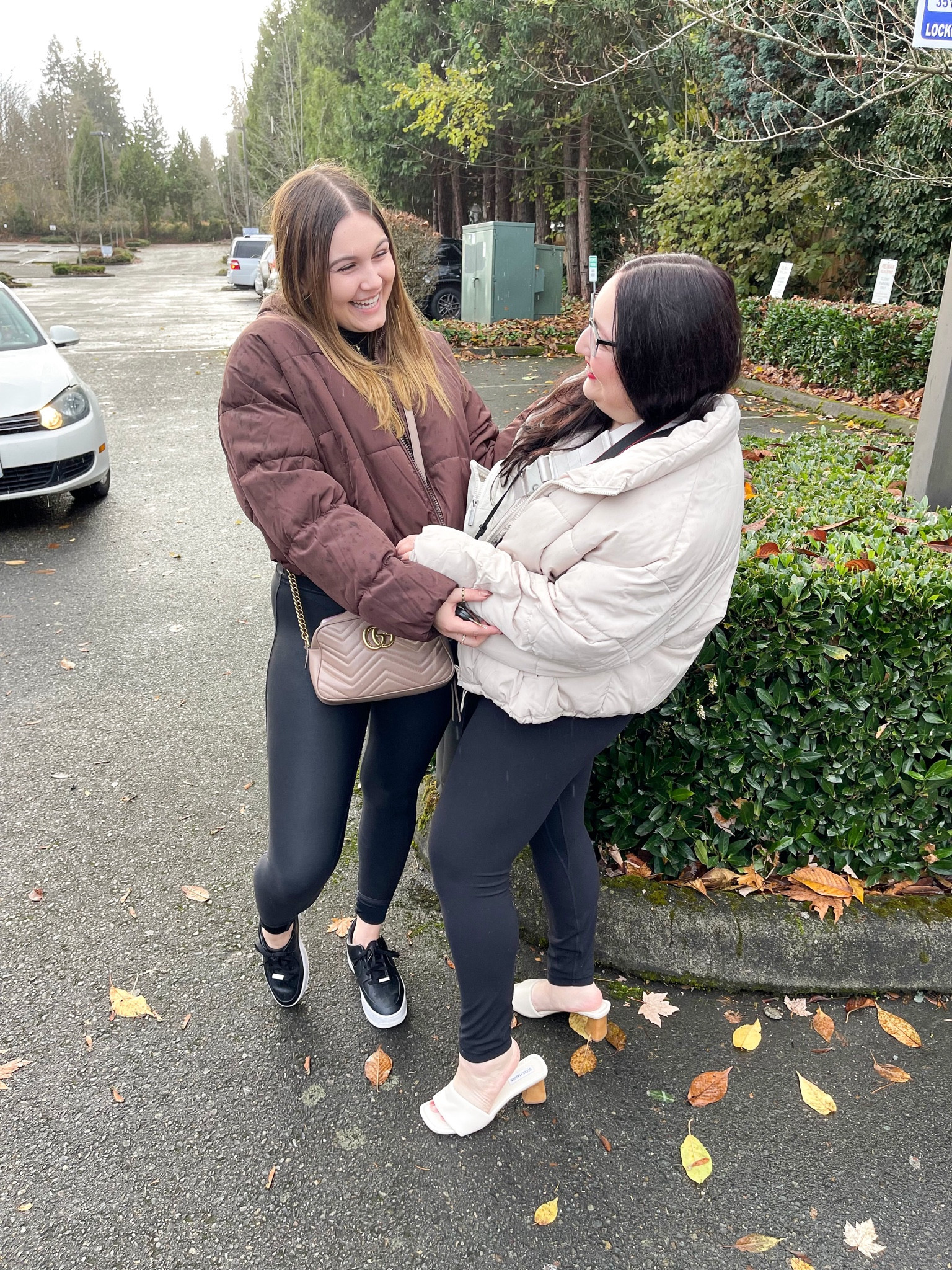 Coordinating best friend outfits for pre winter! Featuring the best selling H&M crop puffer 

I’m wearing a L puffer, size M bodysuit and leggings with size 9 sneakers 

#LTKHoliday #LTKunder100 #LTKstyletip