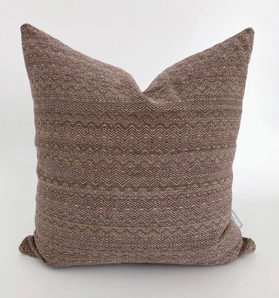 Cocoa  Brown Pillow Cover Decorative Pillow Cover Textured - Etsy | Etsy (US)