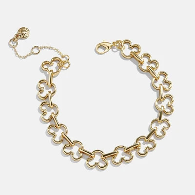 Disney Mickey Mouse Repeating Outline Bracelet - Gold | BaubleBar