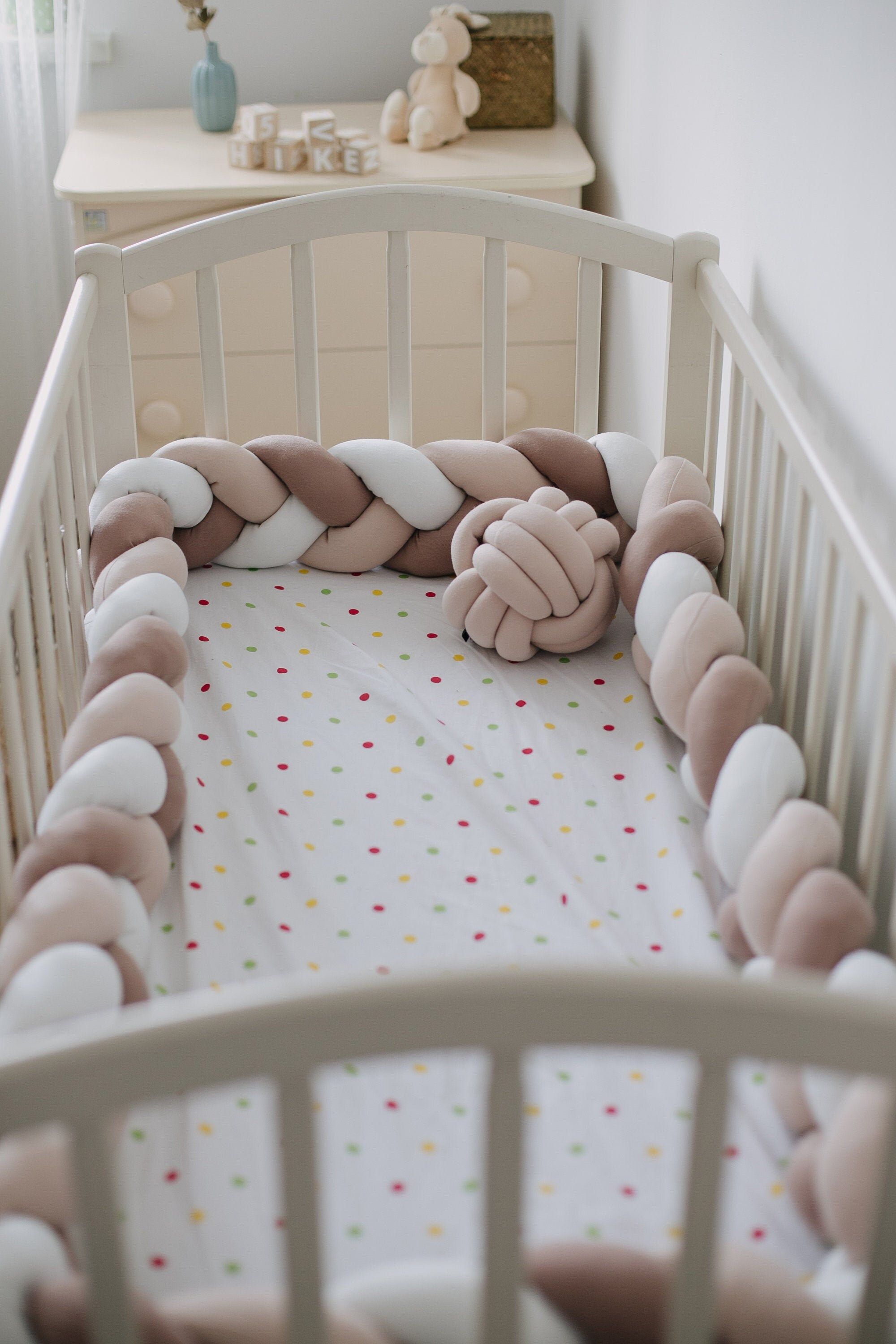 Braided Crib bumper Nursery decor Boho | Etsy (US)