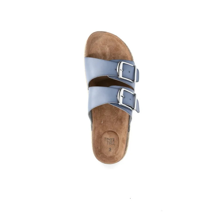 Time and Tru Women's Platform Footbed Slide Sandals | Walmart (US)