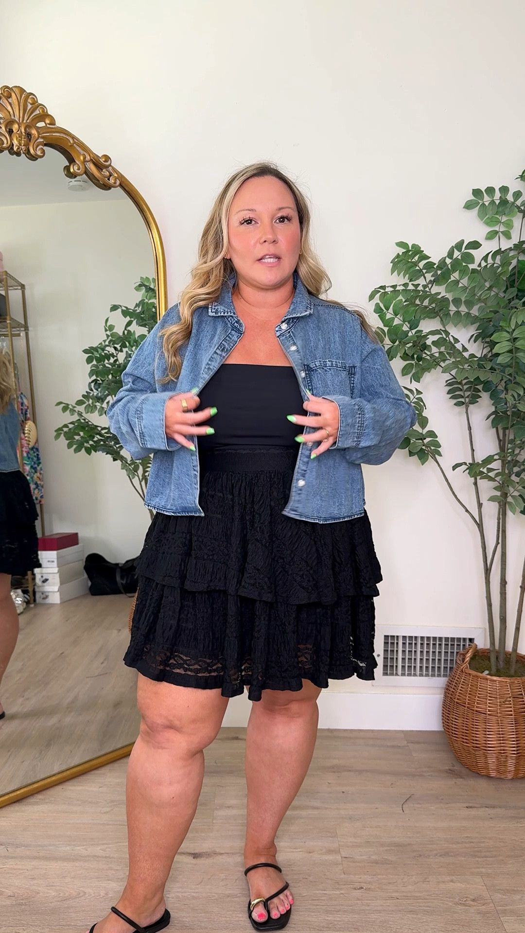 Torrid spring outfit 
Perfect for a country concert or musical festival! 
Wearing size 10/00 in every piece from Torrid! The tube top is Aritiza and it’s a size XL

Spring style, concert outfit, festival outfit, petite style, lace skirt, spring outfit, spring trends, midsize fashion, date night outfit

#LTKOver40 #LTKPetite #LTKMidsize