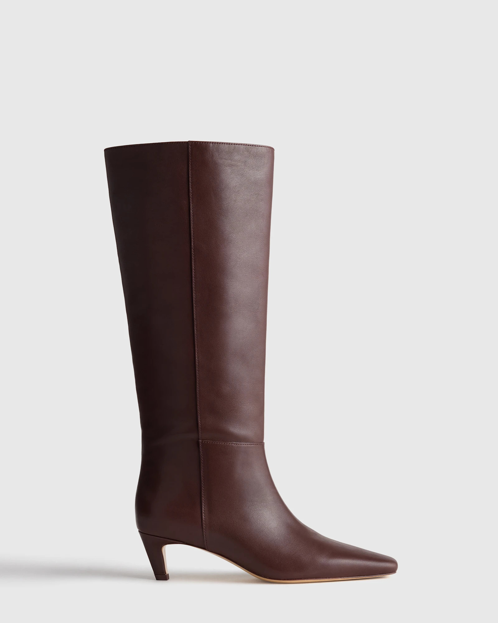 Italian Leather Tall Kitten Heel Boots | Quince