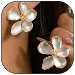 Statement Flower Earrings for Women Trendy Pink Flower Dangle Drop Earrings Spring Statement Jewe... | Amazon (US)