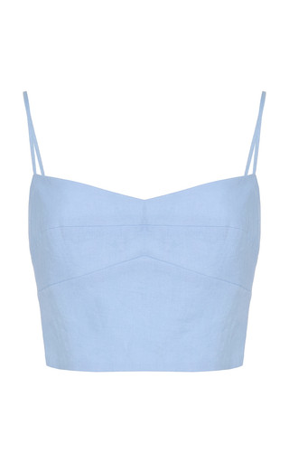 Exclusive Lorenzo Linen Crop Top | Moda Operandi (Global)