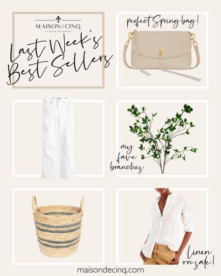 Last week’s best sellers include the perfect spring bag, chic linen on sale, my fave branches, and more!

#homedecor #springdecor #springoutfit #blouse #whitejeans #croppedjeans #basket #handbag 

#LTKSeasonal #LTKhome #LTKfindsunder50