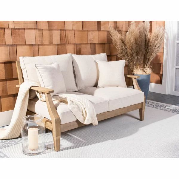 Ducan 57.2'' Wide Outdoor Loveseat with Cushions | Wayfair North America