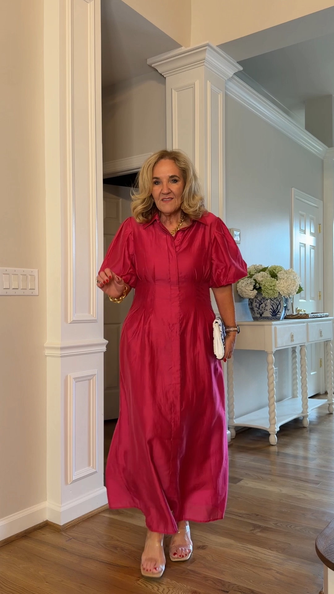 Dresses for almost every wedding attire sizing notes below some are on sale too! 
Green dress size 10 I sized up
Blue floral small I sized down 
Pink midi size med (tap on navy dress) comes in several colors 
Blue pleated medium 
Black floral medium/8
Pink knit caftan medium 

Always carry an elevated bag. I’ll link those too.

#LTKOver40 #LTKSaleAlert #LTKWedding