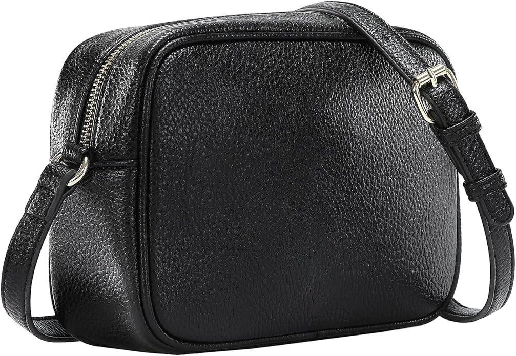 Small Crossbody Bag for Women in Grain Eco Leather Luxury Look Shoulder Bags with Zip Top | Amazon (US)