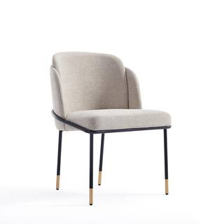 Manhattan Comfort Flor Wheat Fabric Dining Chair DC052-WT - The Home Depot | The Home Depot