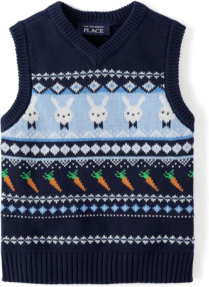 The Children's Place Baby Boys' and Toddler Sweater Vest | Amazon (US)