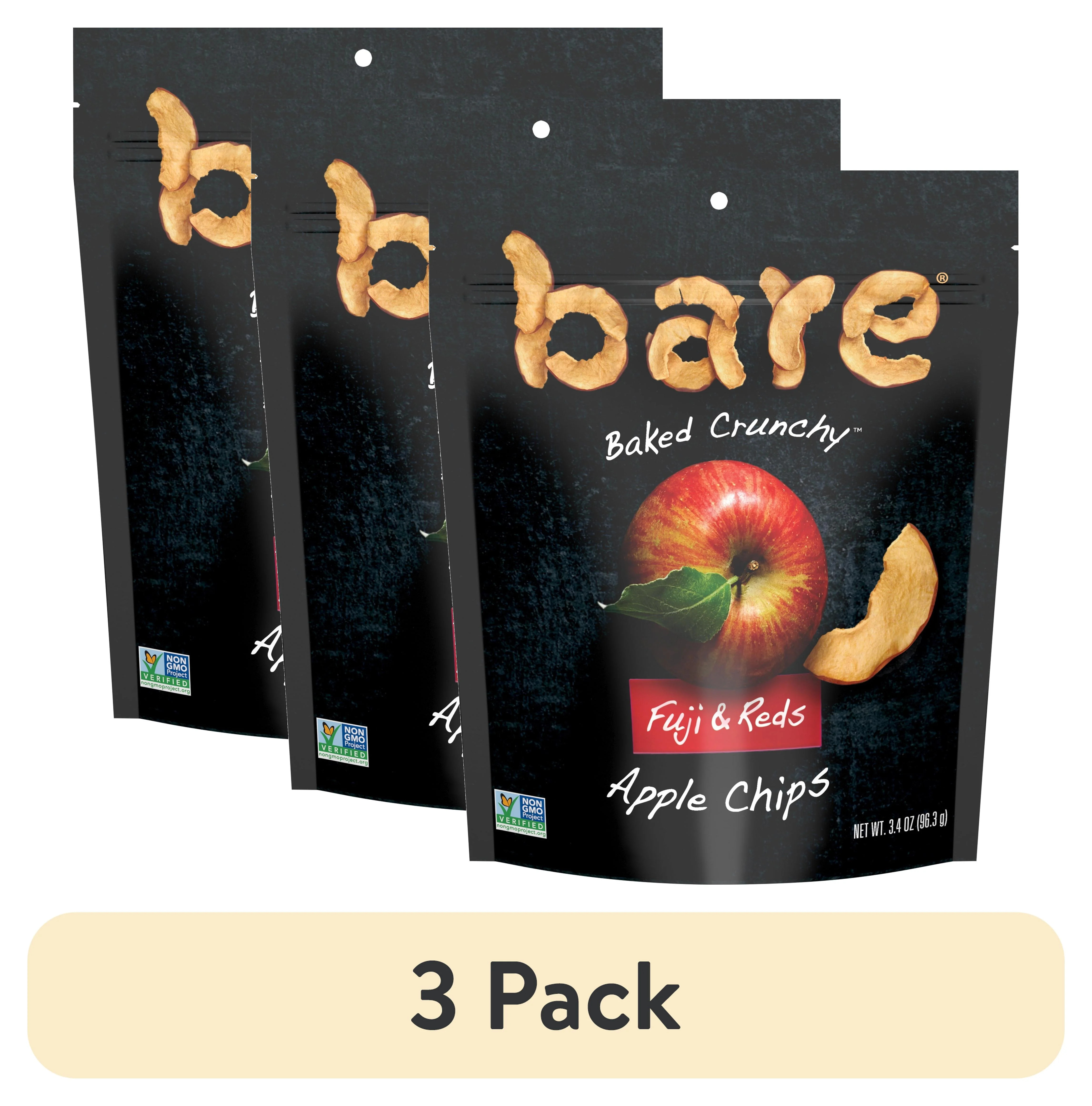 (3 pack) Bare Natural Apple Chips, Crispy Reds, Gluten Free, Baked, 3.4 oz Bag | Walmart (US)