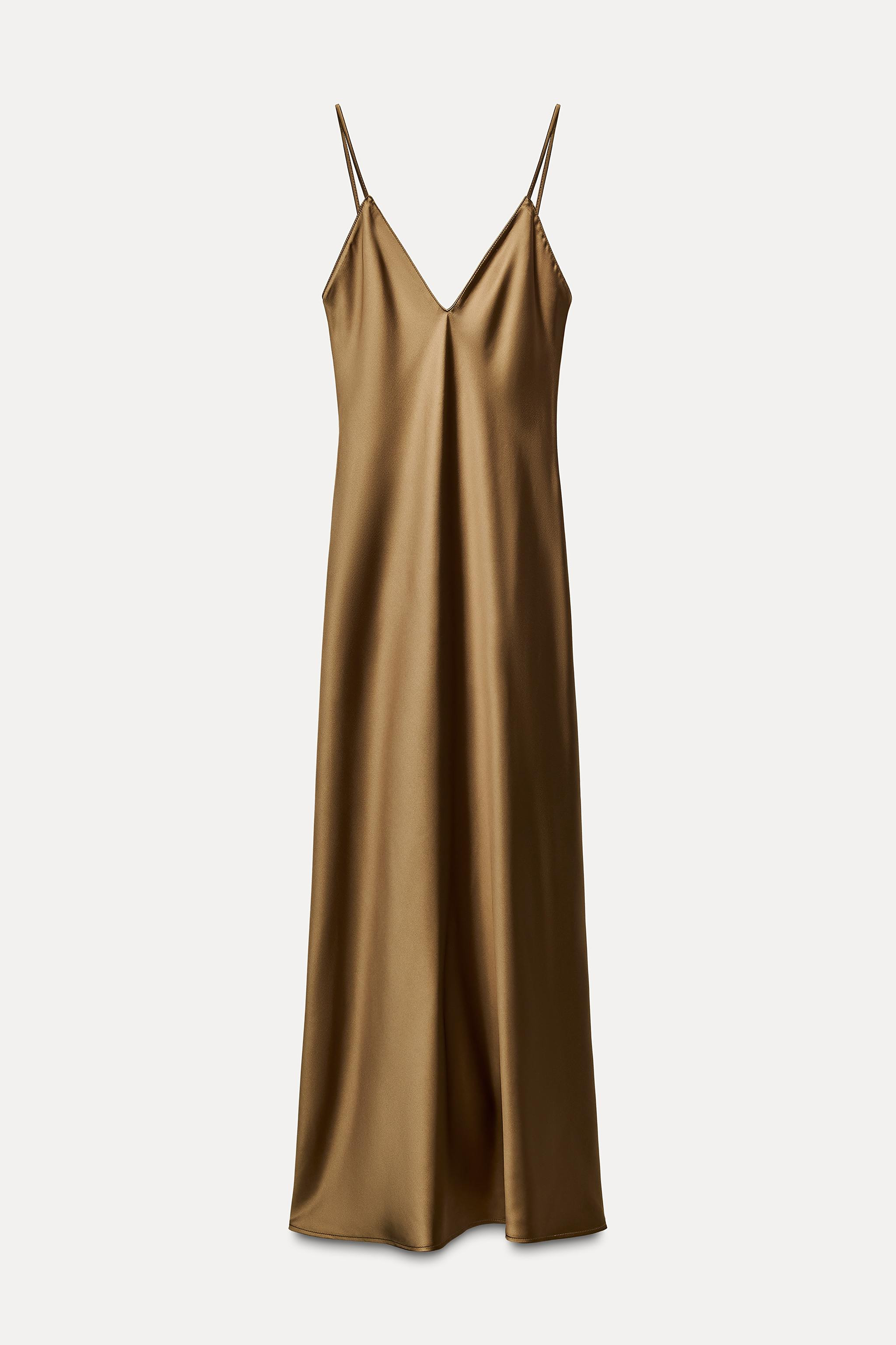 SATIN EFFECT MIDI DRESS | Zara US