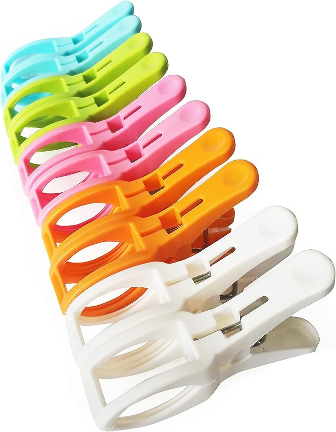 Beach Towel Clips for Beach Chairs Cruise Chairs,Towel Clips for Chairs,FULLINY 10 Pack Fort Clip... | Amazon (US)