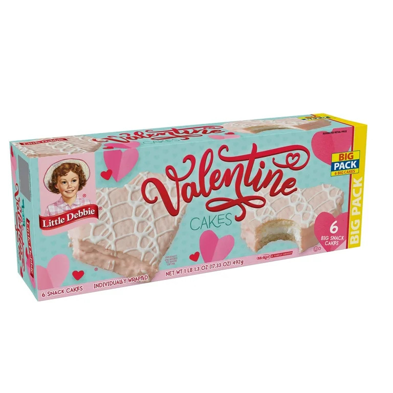 Little Debbie Big Pack Valentine Cakes (Vanilla) | Walmart (US)