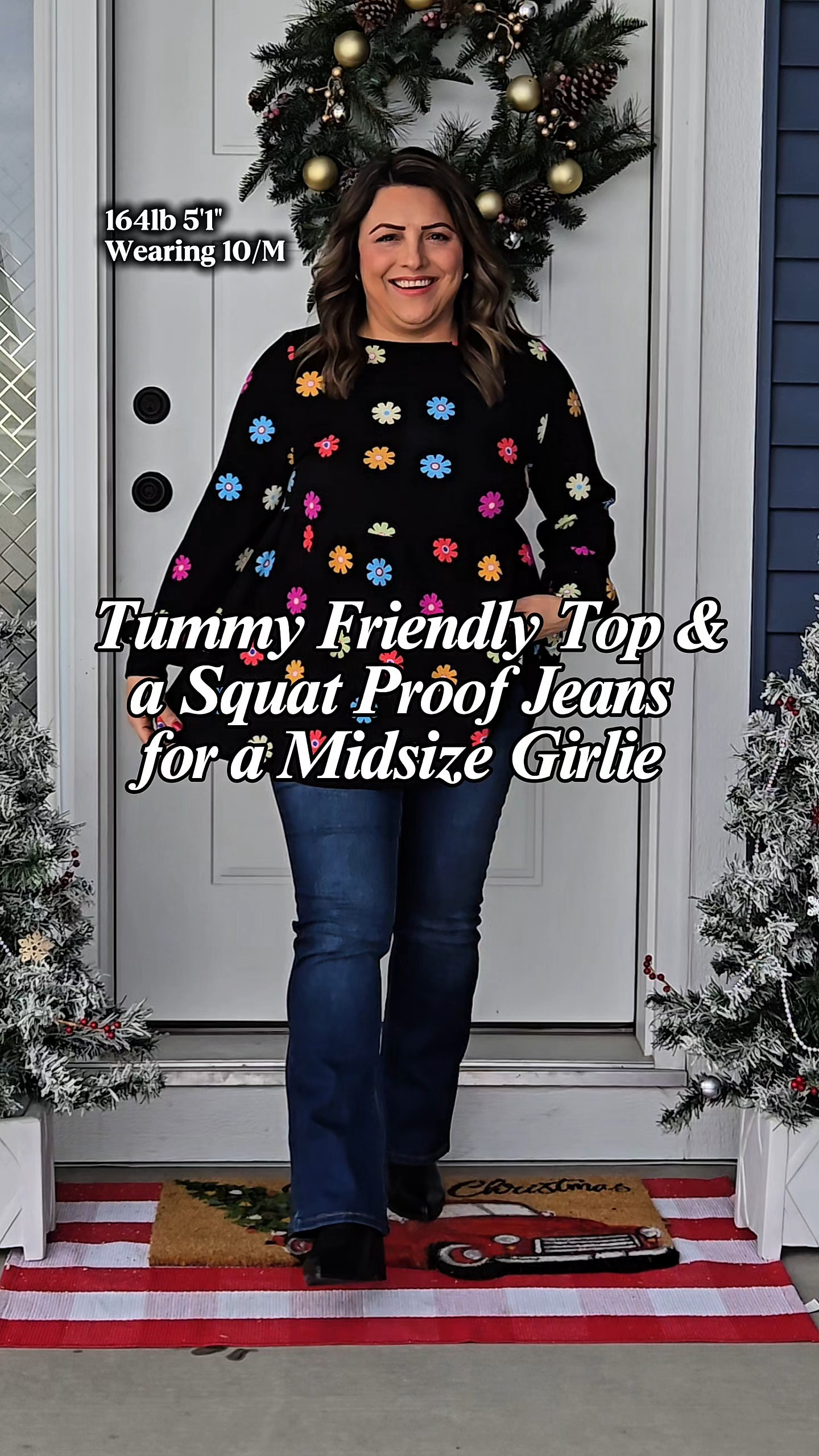 Tummy Friendly Top and Squat Proof Jeans 

#LTKPlusSize #LTKPetite #LTKMidsize