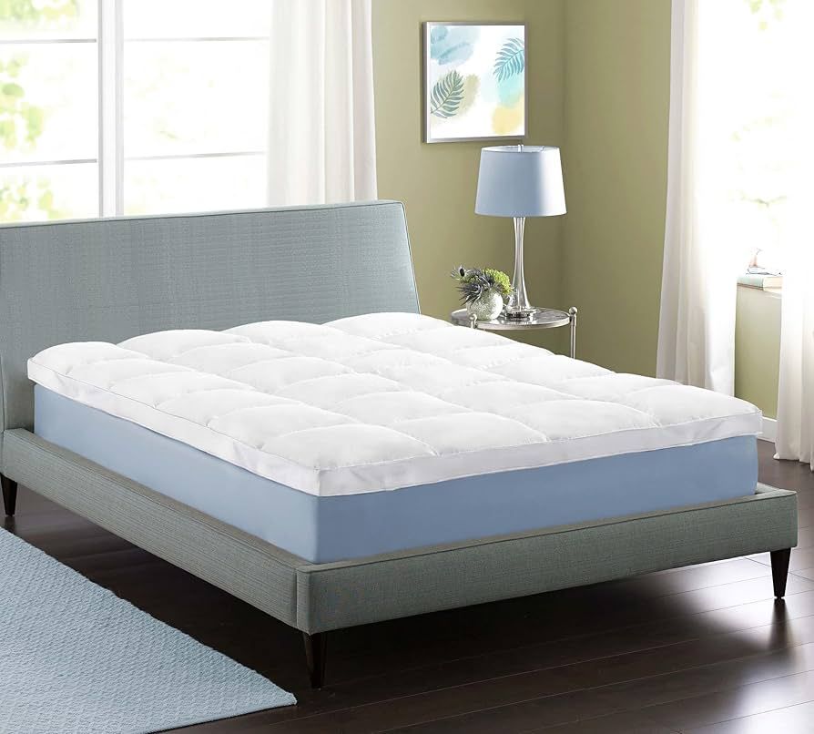 Amazon.com: Superior Mattress Topper, Down Alternative, 2 Inch Deep Sized Bed Pillow Top, Comfort... | Amazon (US)