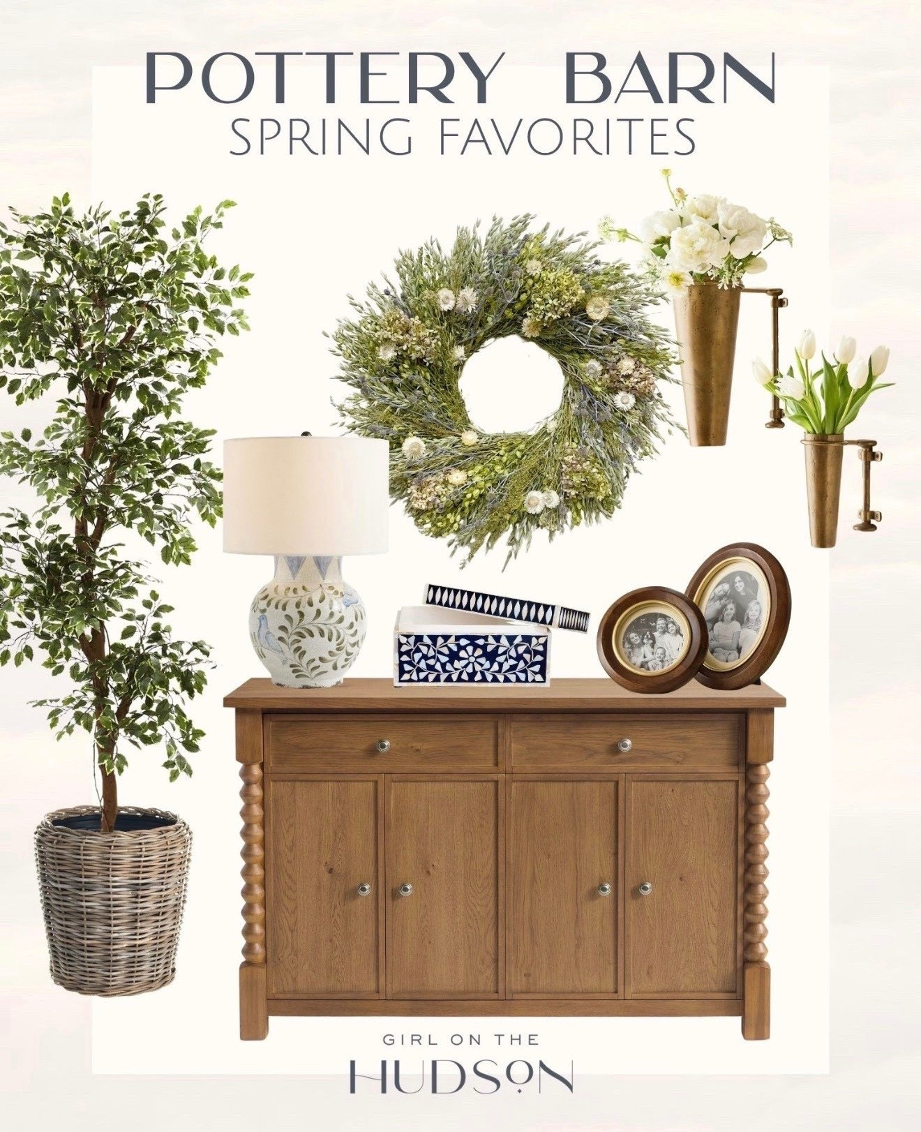 These Pottery Barn spring pieces are such beautiful staples for refreshing your home this season. I love how the greenery, warm wood tones, and classic accents create a look that feels both timeless and fresh.

Perfect for layering into any space.
pottery barn spring decor, neutral home styling, greenery decor, classic home accents, seasonal home refresh, timeless decor pieces, warm wood furniture, spring decorating ideas girlonthehudson

#LTKSaleAlert #LTKHome #LTKSeasonal