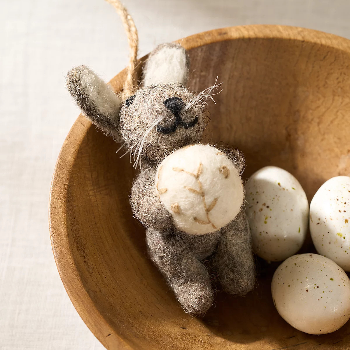 The White Company Felt Bunny Decoration, Multi, Size: One Size | The White Company UK & ROW