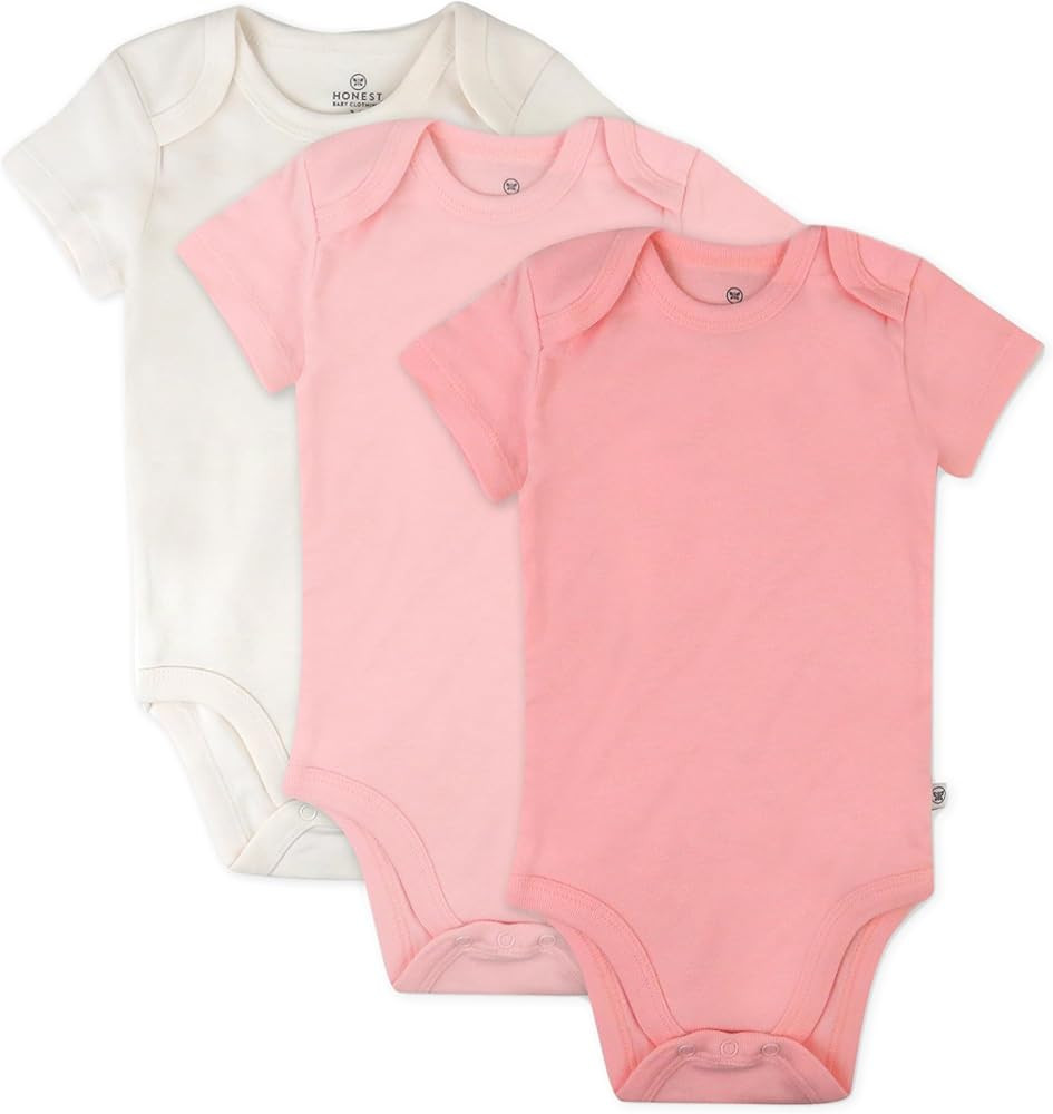 HonestBaby unisex-baby 3-pack Short Sleeve Bodysuits One-piece 100% Organic Cotton for Infant Bab... | Amazon (US)