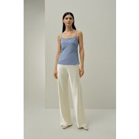 LILYSILK Womens Silk Tank Tops - Crystal Blue Premium Silk - Flattering Sleeveless Camisole XS | LilySilk