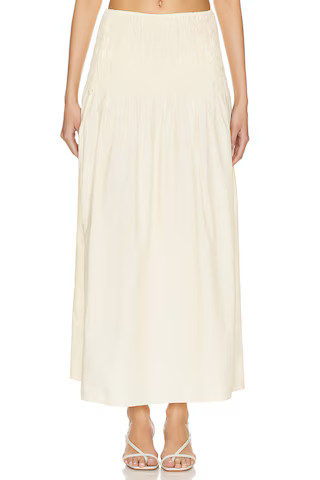 FAITHFULL THE BRAND Baia Midi Skirt in Lemon from Revolve.com | Revolve Clothing (Global)