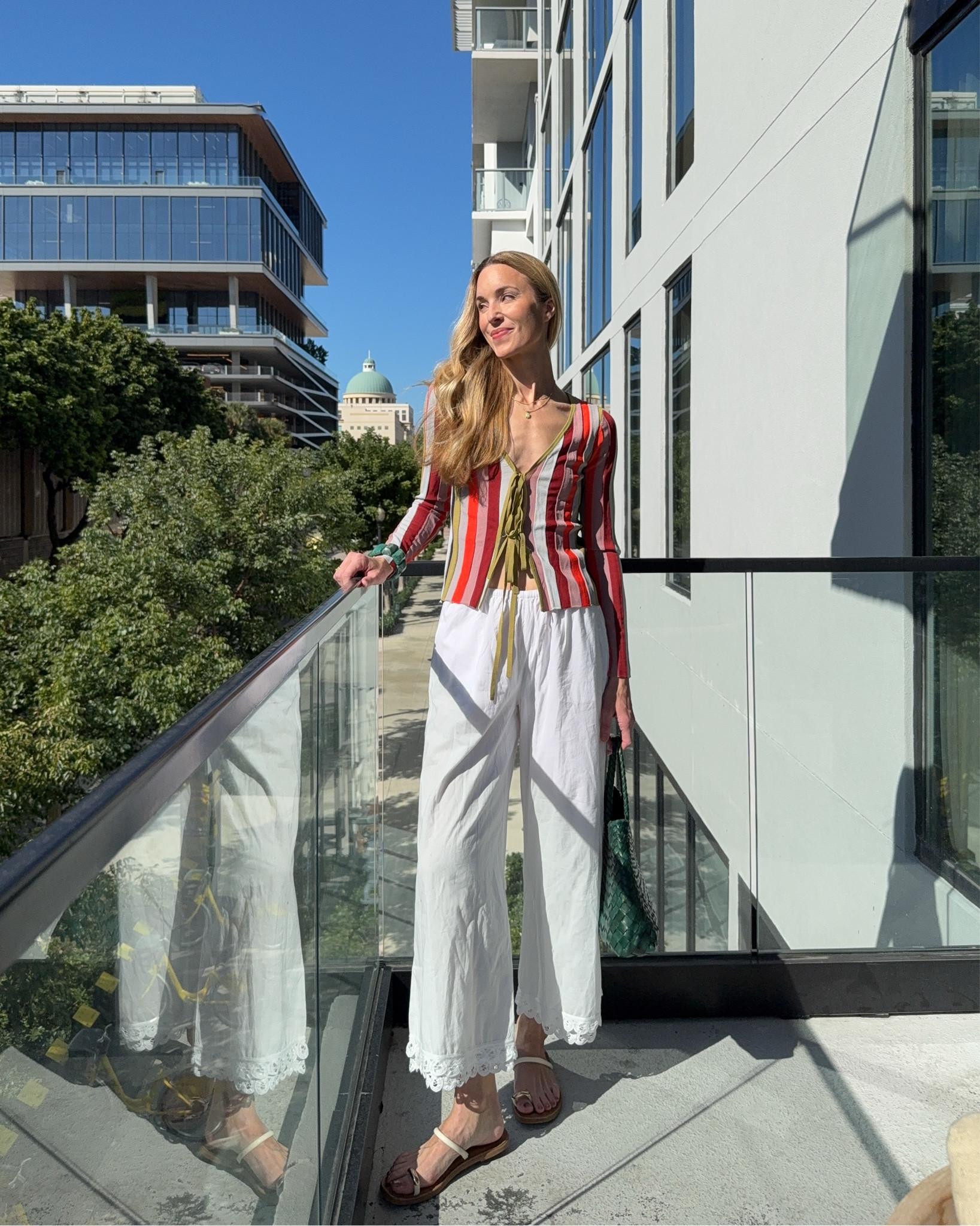 S knit, 34 pant, sandals TTS 

#LTKSeasonal #LTKootd #LTKTravel