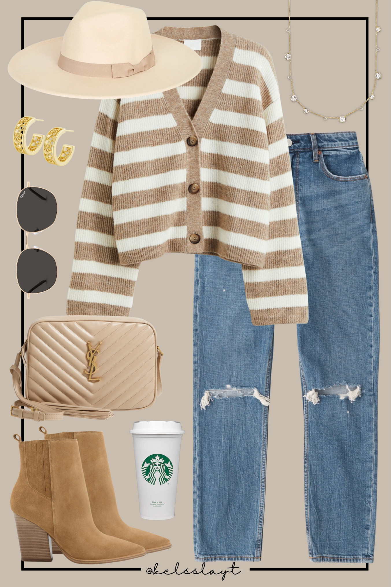 Outfit idea, H&M, striped cardigan, Abercrombie jeans, ysl camera bag, Marc fisher booties, Kendra Scott 

#LTKsalealert #LTKunder50 #LTKstyletip