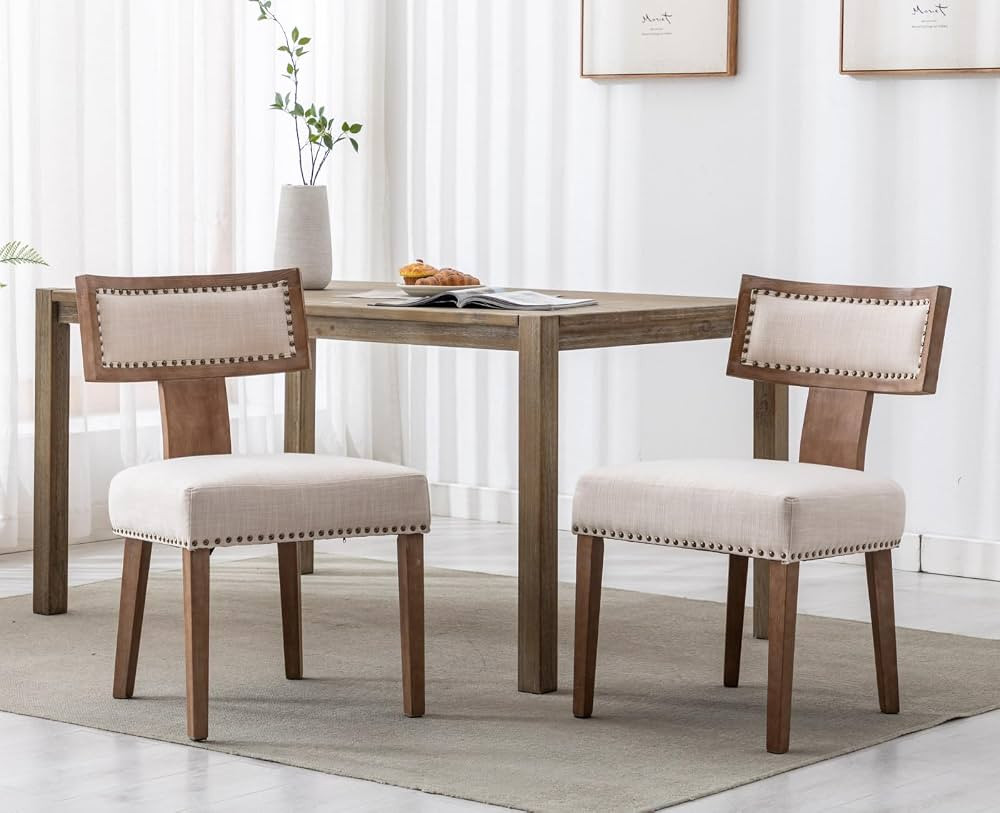 CIMOTA Upholstered Dining Chairs, Kitchen and Dining Room Chairs, Mid Century Modern Farmhouse Ar... | Amazon (US)