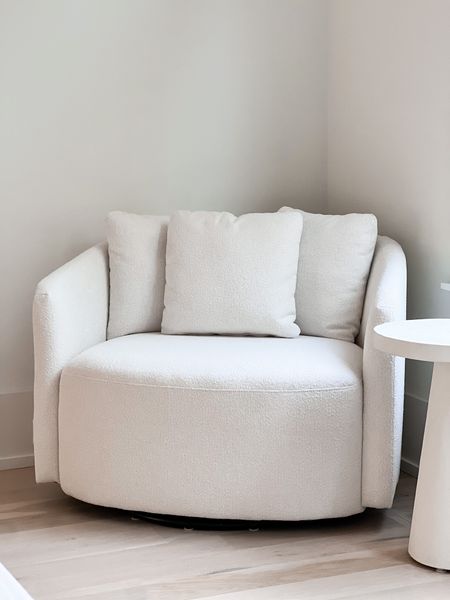 Walmart oversized swivel lounge chair. Sherpa material. This is so so good and so comfortable! 

#LTKbump #LTKhome