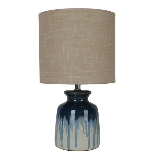 Better Homes & Gardens Ceramic Ombre Drip Table Lamp, Blue - Walmart.com | Walmart (US)