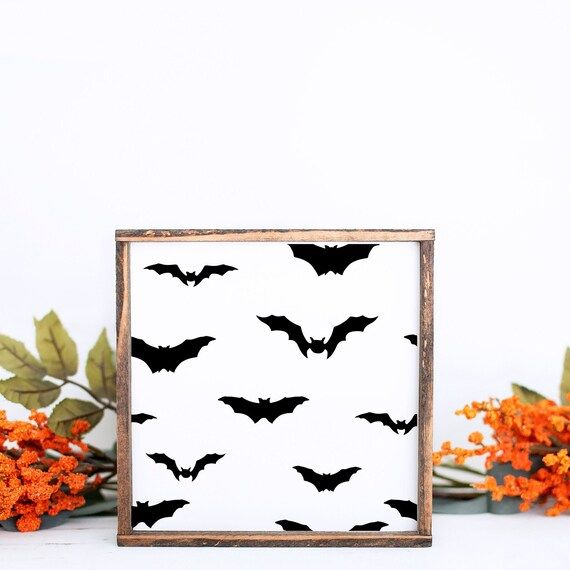Bat Decor Halloween Sign Bat Layering Sign Mini Farmhouse | Etsy | Etsy (US)