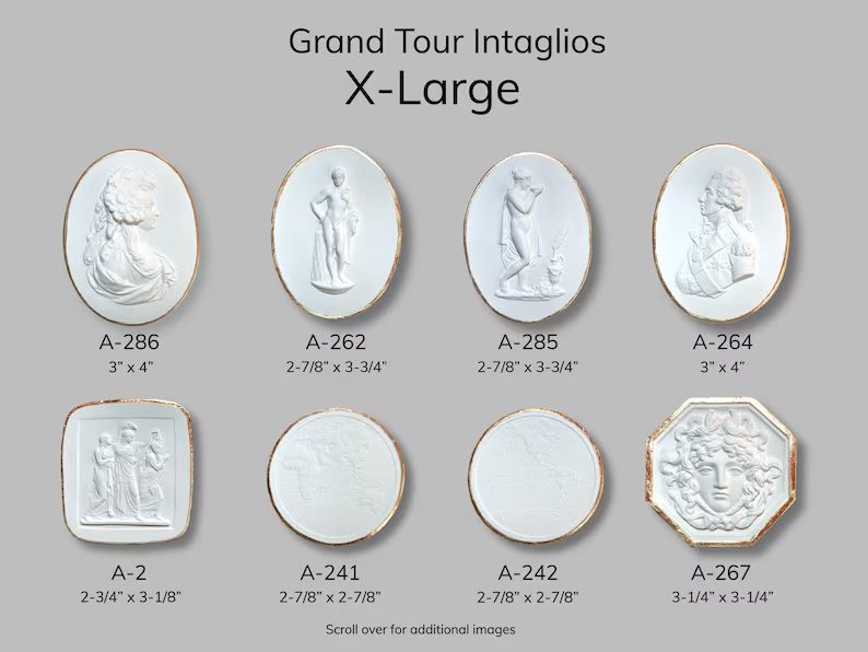 X-large Grand Tour Intaglio Plaster Medallion Unique Gift - Etsy | Etsy (US)