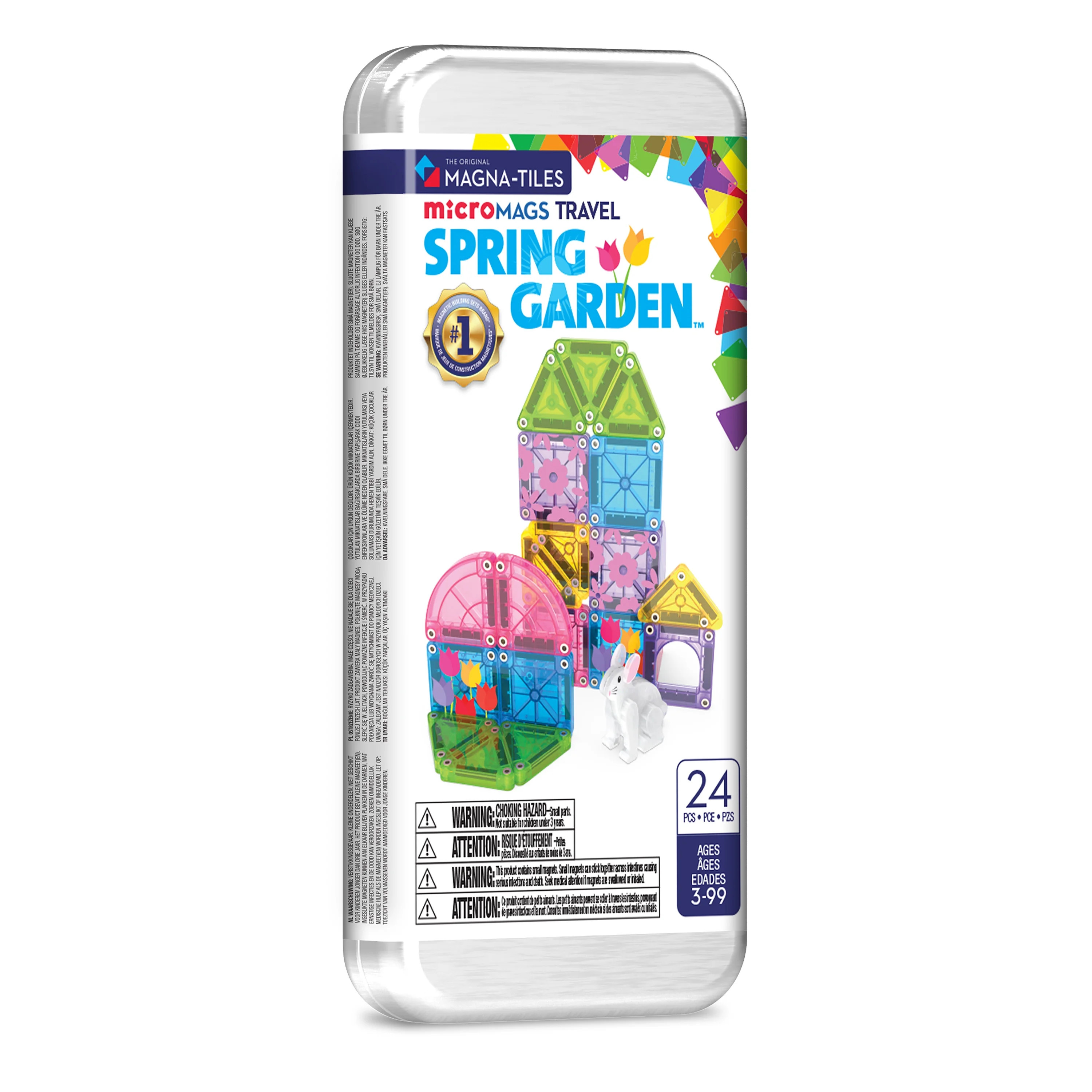 MAGNA-TILES® microMAGS Spring Garden 24-Piece Travel Set, The Original Magnetic Building Brand | Walmart (US)