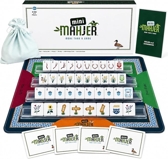 Mini Mahjer Mahjong for New Beginners & Families | American Mahjong Starter Set, Learn to Play wi... | Amazon (US)