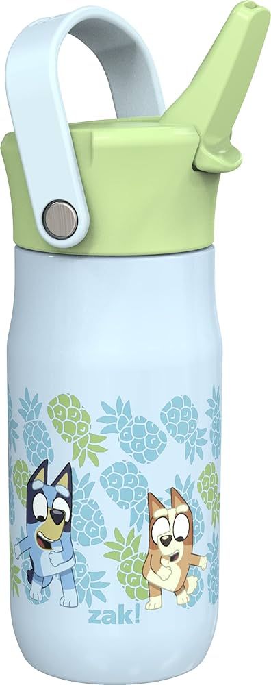 Zak Designs Harmony Bluey Kid Water Bottle for Travel or At Home, 14oz Recycled Stainless Steel i... | Amazon (US)