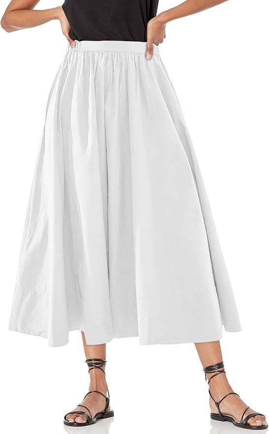Yousify Women’s A-Line Midi Skirts Casual Elastic High Waist Flowy Swing Pleated Beach Boho Lon... | Amazon (US)
