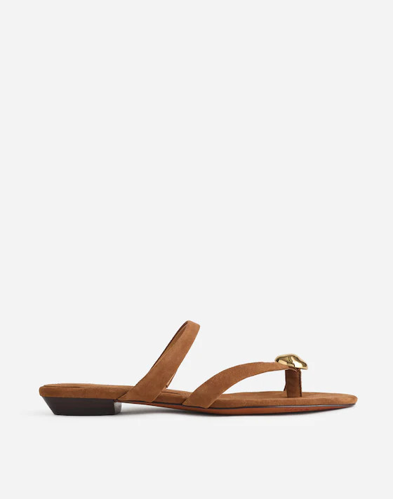 The Mila Organic Hardware Thong Slide Sandal | Madewell