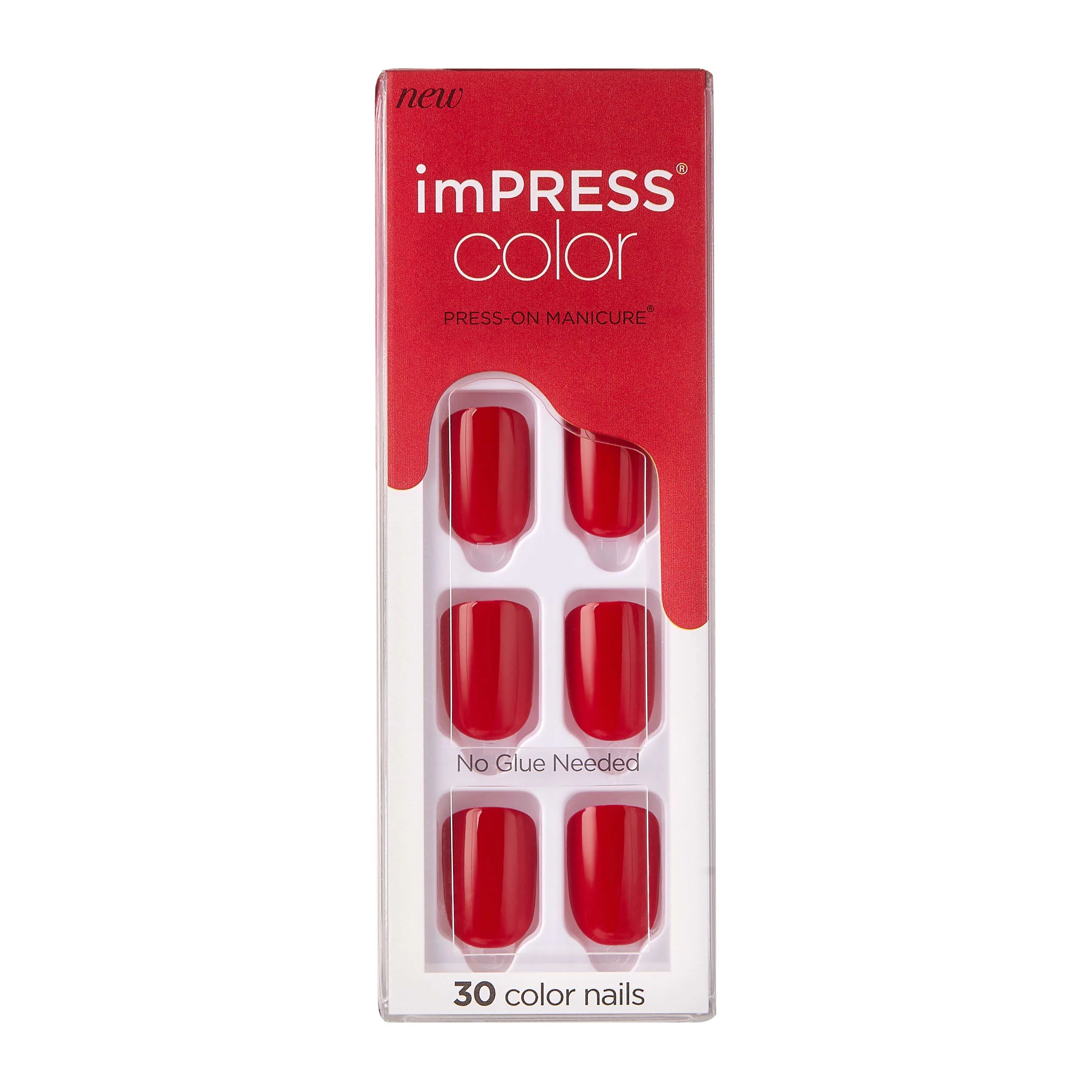 imPRESS Color Press-on Manicure, Reddy or Not, Short - Walmart.com | Walmart (US)