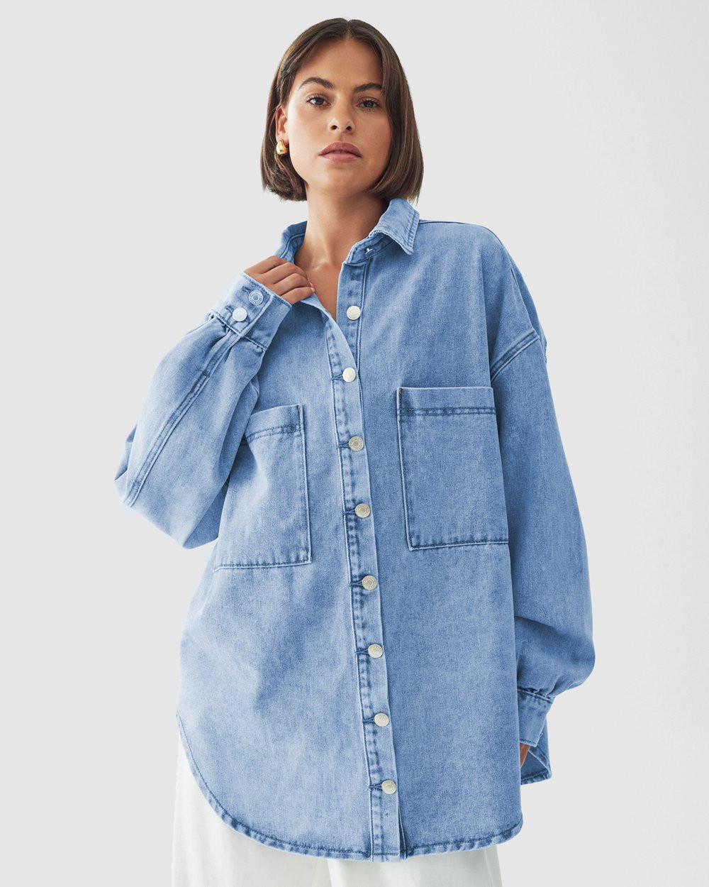 Val Oversized Denim Shacket | THE ICONIC (AU & NZ)