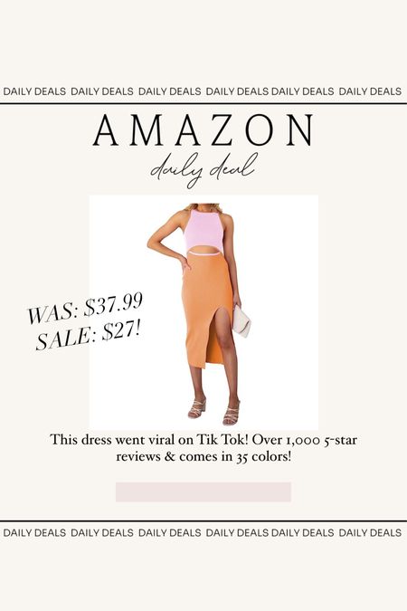 Amazon Daily Deal - save $10 on this cute colorblock summer dress! Viral Tik Tok dress! 

#amazondeal #dealoftheday #summerdress #tiktokviral 

#LTKSeasonal #LTKsalealert #LTKunder50