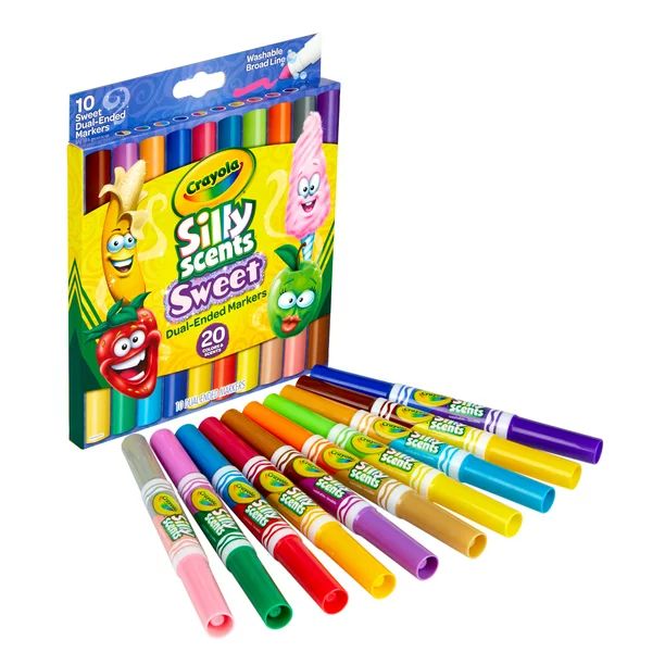 Crayola Silly Scents Dual-Ended Markers, 10 Count- 20 Scents | Walmart (US)