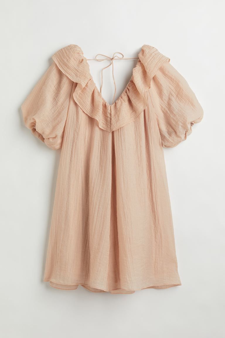 V-neck balloon-sleeved dress | H&M (US)