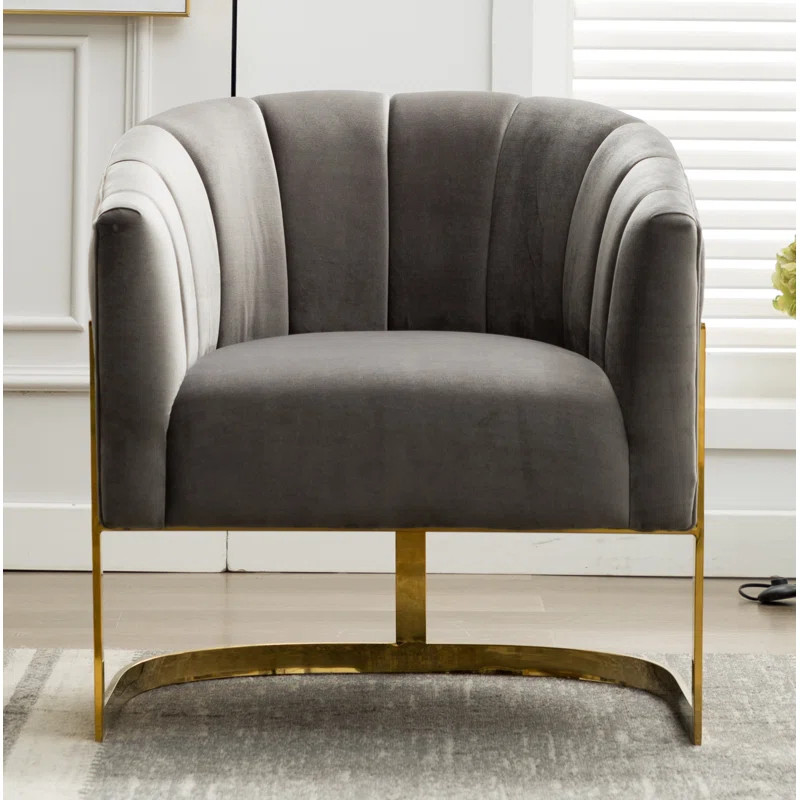 Sorrell 30'' Wide Velvet Barrel Chair | Wayfair North America
