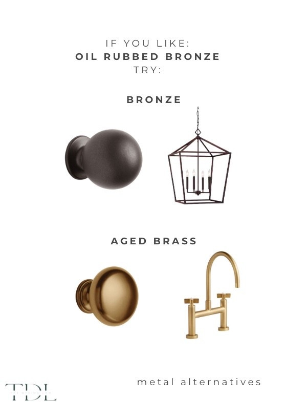 Refreshed Metal Alternatives For Your Next Renovations

Instead of Oil-Rubbed Bronze
Try Bronze or Aged Brass

#LTKHome #LTKSaleAlert