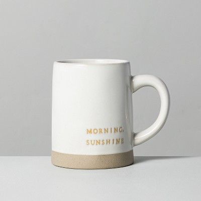 'Morning Sunshine' 17oz Stoneware Mug Yellow - Hearth & Hand™ with Magnolia | Target