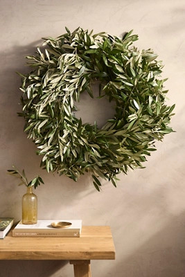 Fresh Olive Branch Wreath | Terrain